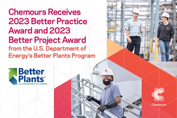 Chemours Receives 2023 Better Practice Award and 2023 Better Project Award